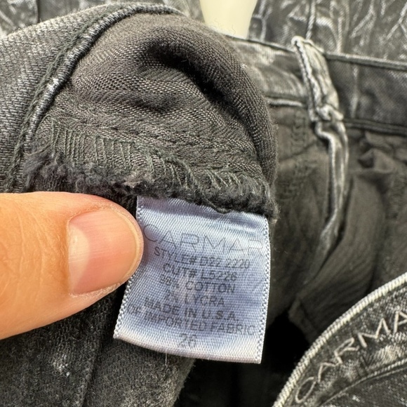 Carmar Acid Wash Straight Leg Jeans - Picture 7 of 12